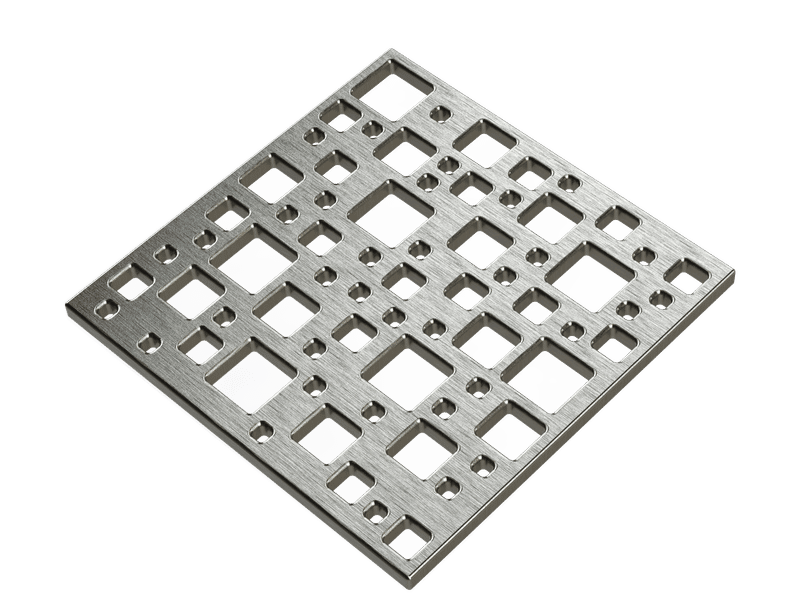 Pro GEN II Grate Cover, Designer Series Destil Pattern, Brushed Stainless Steel