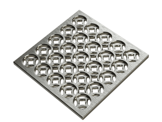 Pro GEN II Grate Cover, Designer Series Lattice Pattern, Brushed Stainless Steel
