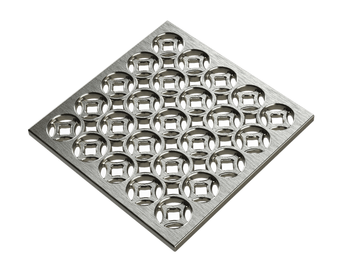 Pro GEN II Grate Cover, Designer Series Lattice Pattern, Brushed Stainless Steel