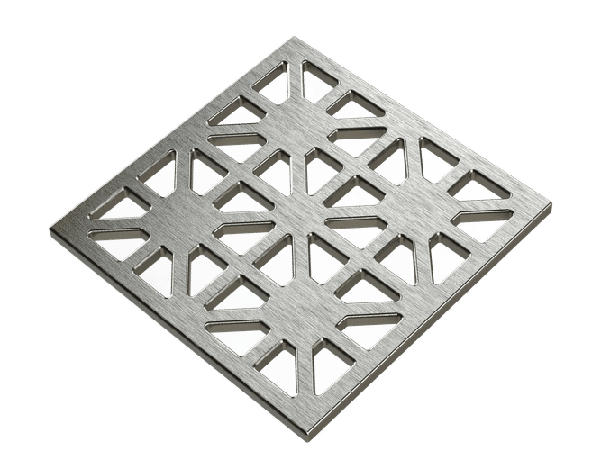 Pro GEN II Grate Cover, Designer Series Obelix Pattern, Brushed Stainless Steel