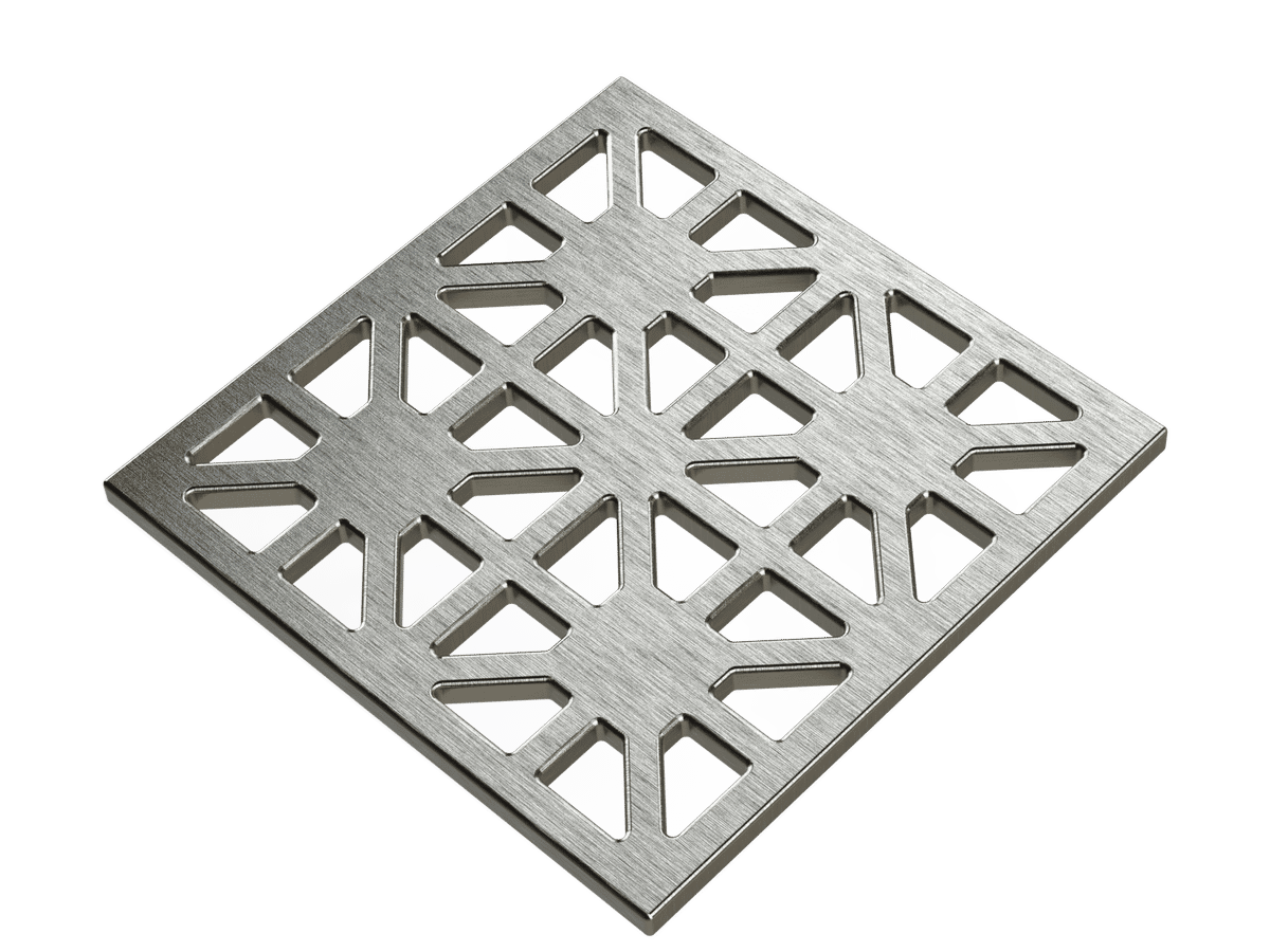 Pro GEN II Grate Cover, Designer Series Obelix Pattern, Brushed Stainless Steel