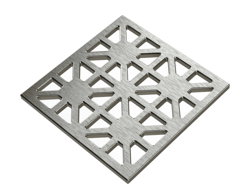 Pro GEN II Grate Cover, Designer Series Obelix Pattern, Brushed Stainless Steel