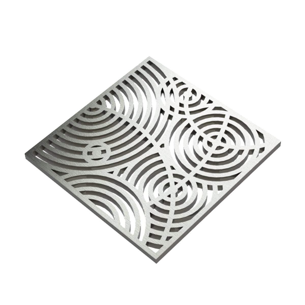 Pro GEN II Grate Cover, Designer Series Ripples Pattern, Brushed Stainless Steel