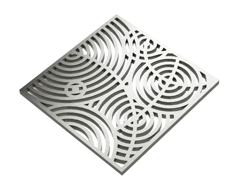 Pro GEN II Grate Cover, Designer Series Ripples Pattern, Brushed Stainless Steel Pro GEN II Grate Cover, Designer Series Ripples Pattern, Brushed Stainless Steel