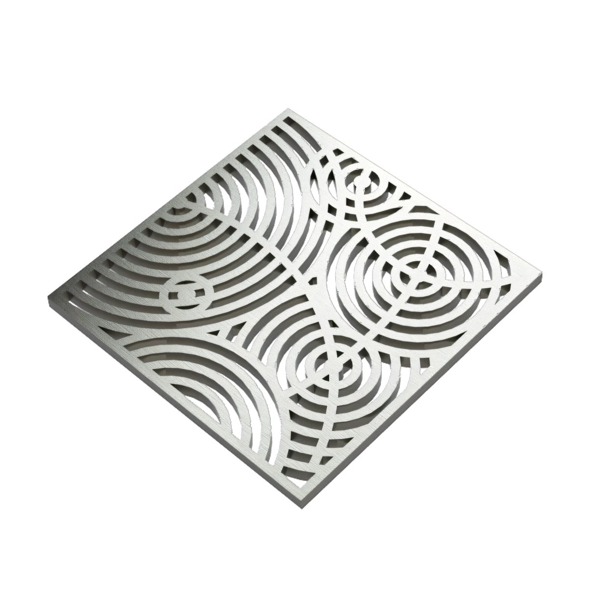 Pro GEN II Grate Cover, Designer Series Ripples Pattern, Brushed Stainless Steel
