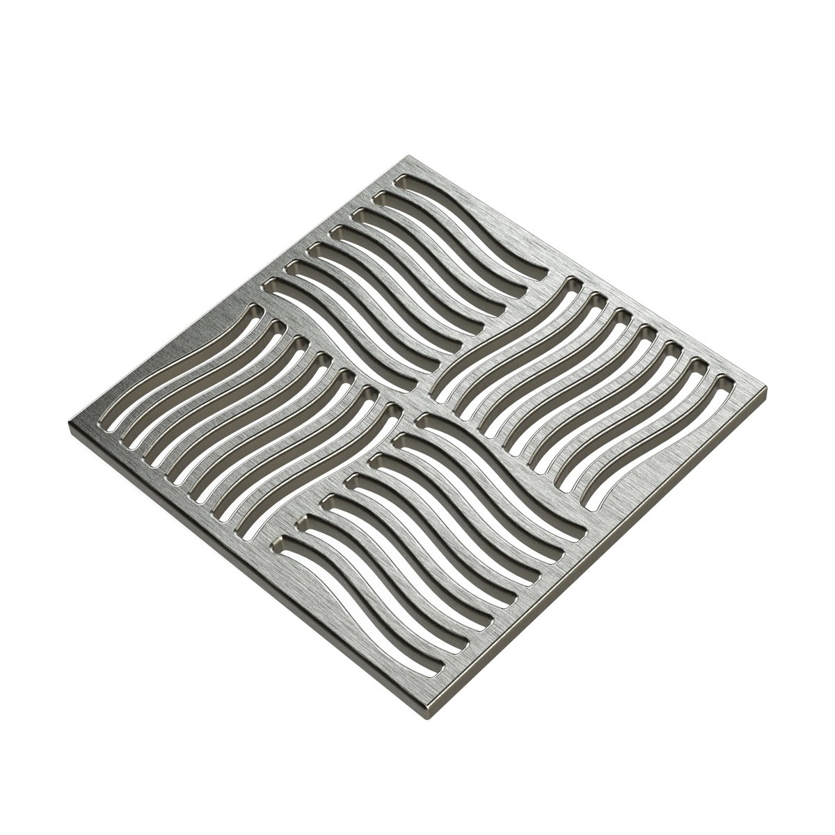 Pro GEN II Grate Cover, Designer Series Swirl Pattern, Brushed Stainless Steel