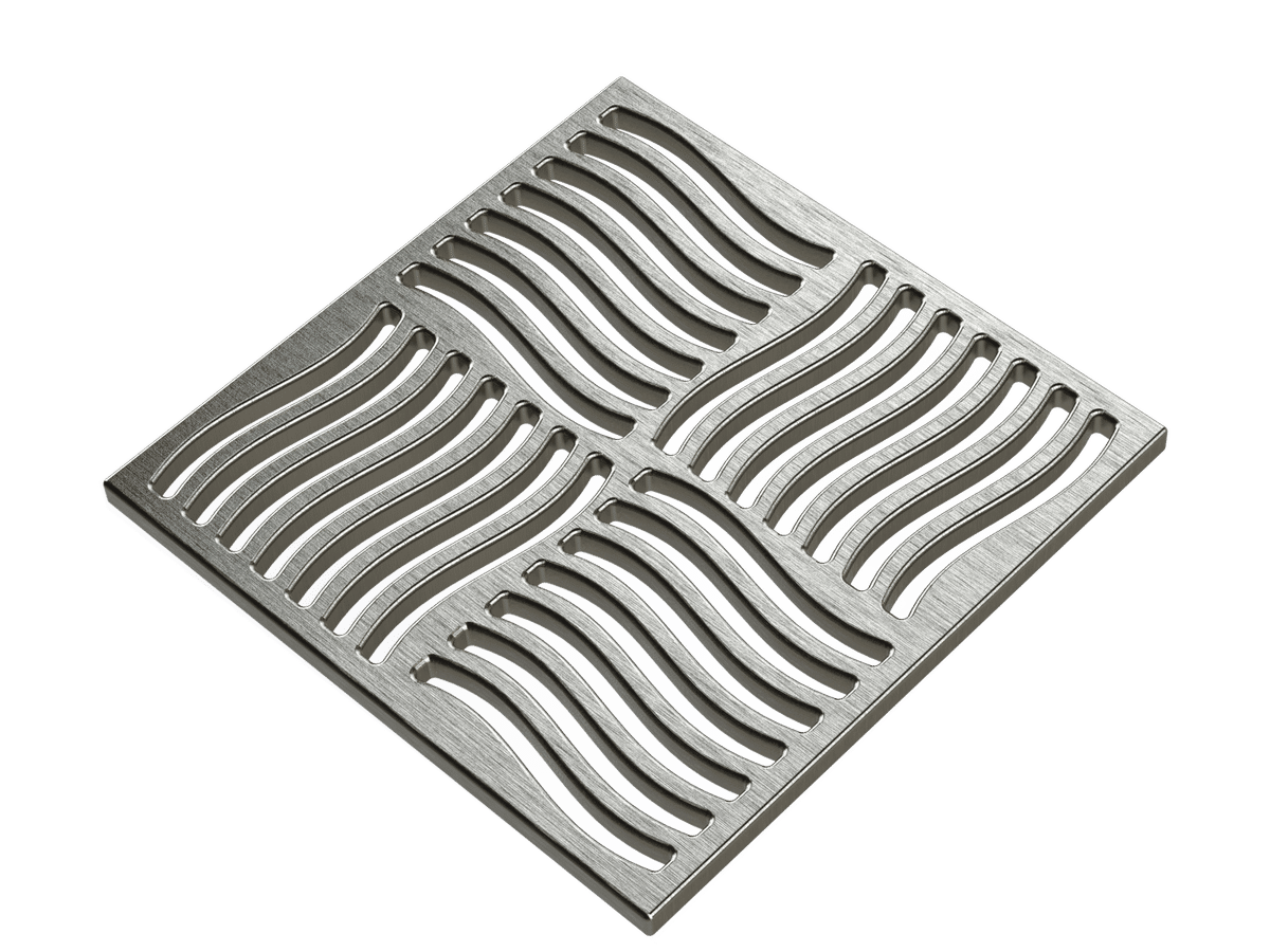 Pro GEN II Grate Cover, Designer Series Swirl Pattern, Brushed Stainless Steel