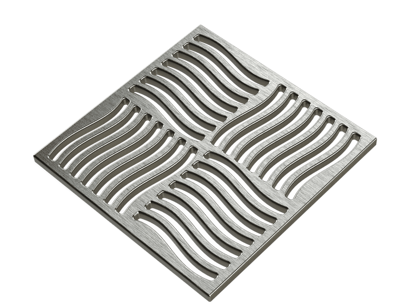 Pro GEN II Grate Cover, Designer Series Swirl Pattern, Brushed Stainless Steel