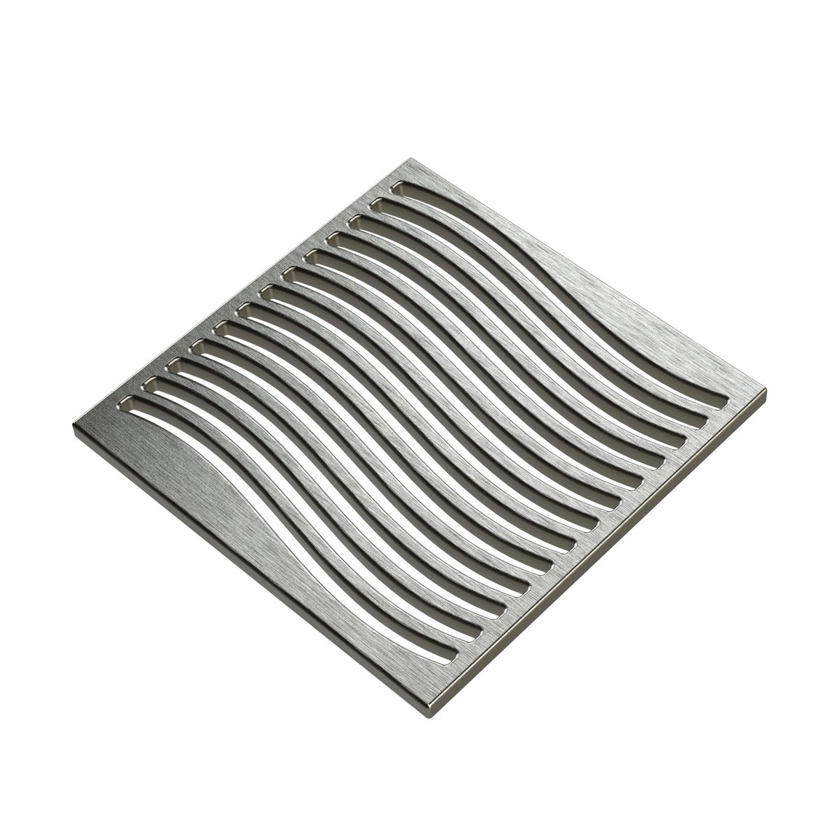 Pro GEN II Grate Cover, Designer Series Waves Pattern, Brushed Stainless Steel