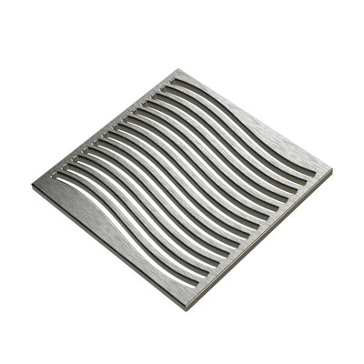 Pro GEN II Grate Cover, Designer Series Waves Pattern, Brushed Stainless Steel