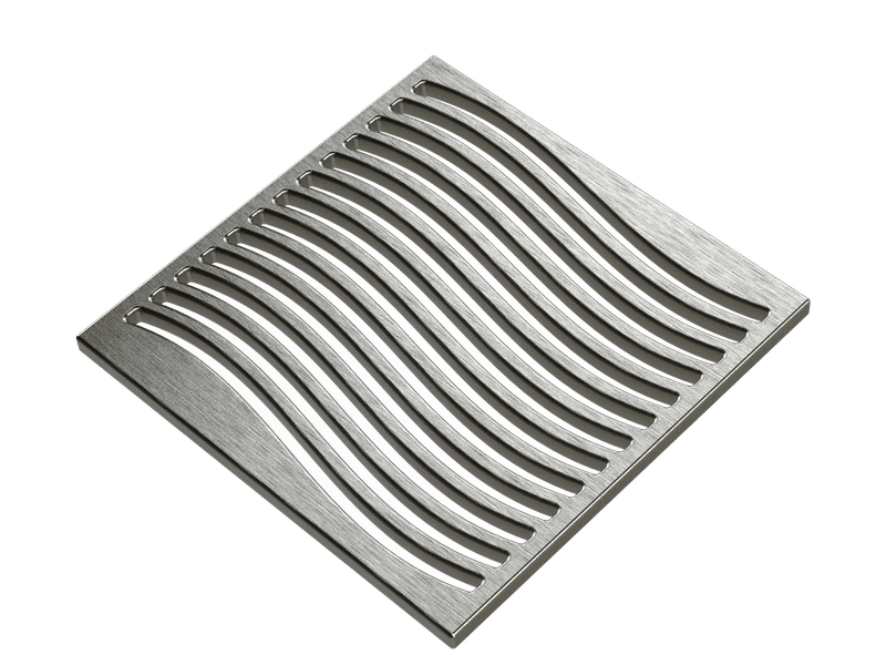 Pro GEN II Grate Cover, Designer Series Waves Pattern, Brushed Stainless Steel Pro GEN II Grate Cover, Designer Series Waves Pattern, Brushed Stainless Steel