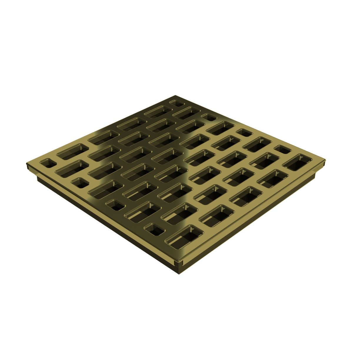 Pro GEN II Grate Cover, Pro Series Brick Pattern, Antique Brass Finish