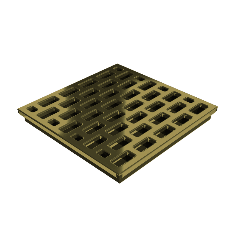 Pro GEN II Grate Cover, Pro Series Brick Pattern, Antique Brass Finish