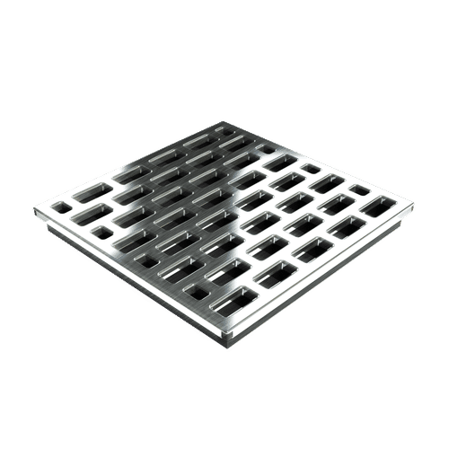 Pro GEN II Grate Cover, Pro Series Brick Pattern, Brushed Nickel Finish
