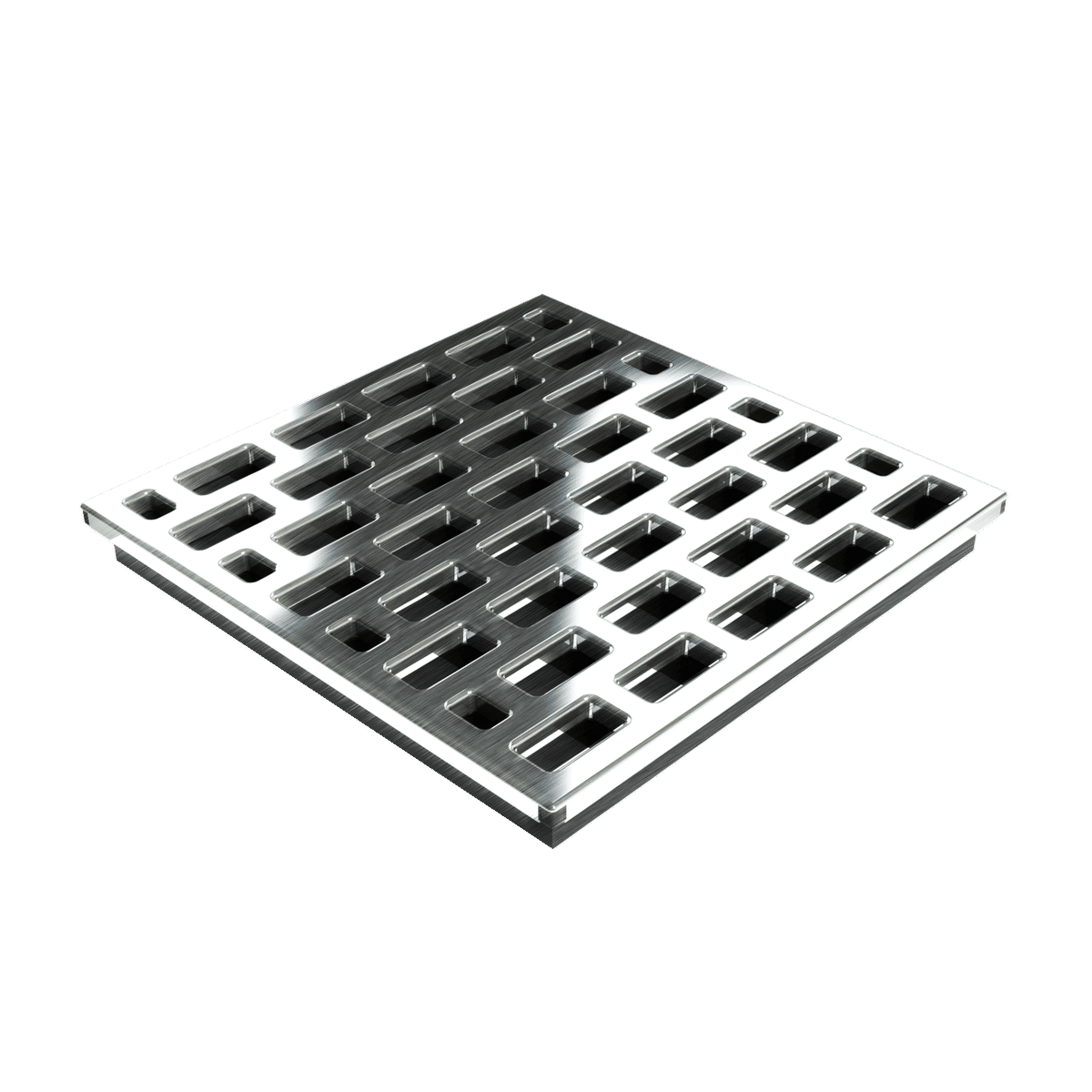 Pro GEN II Grate Cover, Pro Series Brick Pattern, Brushed Nickel Finish