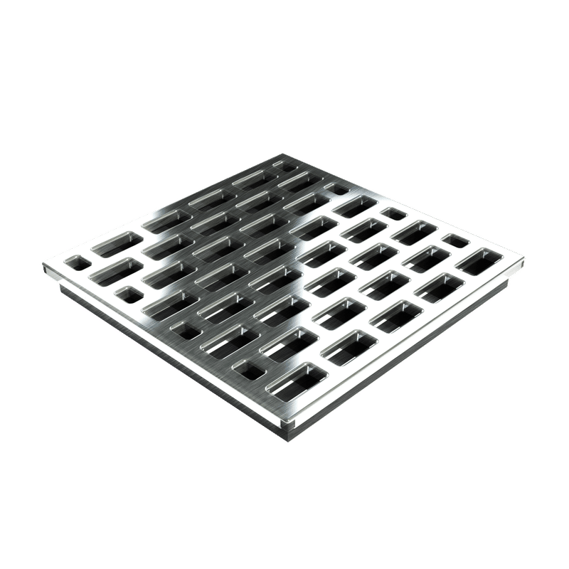 Pro GEN II Grate Cover, Pro Series Brick Pattern, Brushed Nickel Finish Pro GEN II Grate Cover, Pro Series Brick Pattern, Brushed Nickel Finish