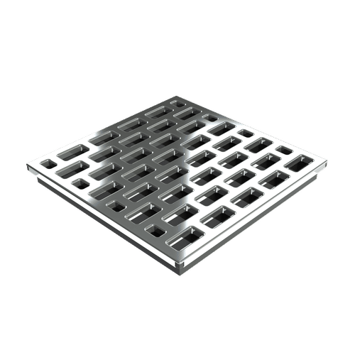 Pro GEN II Grate Cover, Pro Series Brick Pattern, Polished Chrome Finish