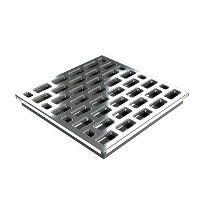 Pro GEN II Grate Cover, Pro Series Brick Pattern, Polished Chrome Finish 