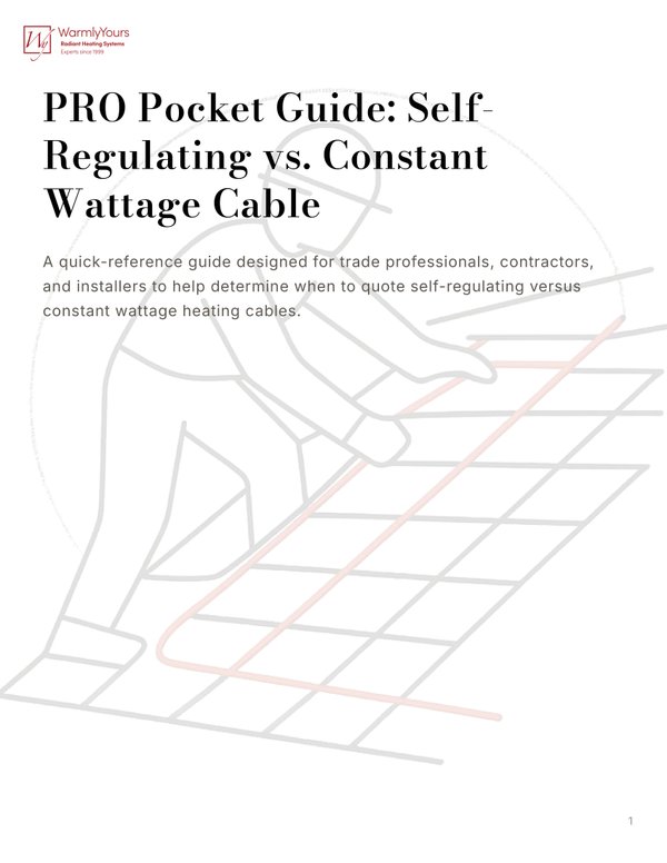 Cover for PRO Pocket Guide: Roof & Gutter - Self-Regulating vs. Constant Wattage Cable (English)