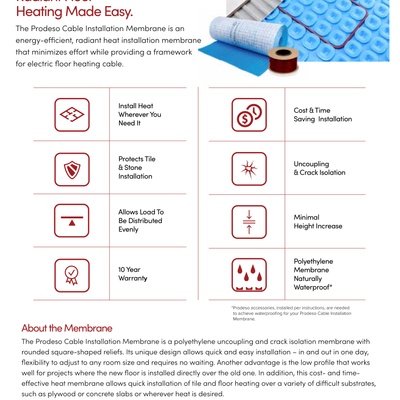 Prodeso Membrane Sell Sheet USA (English)