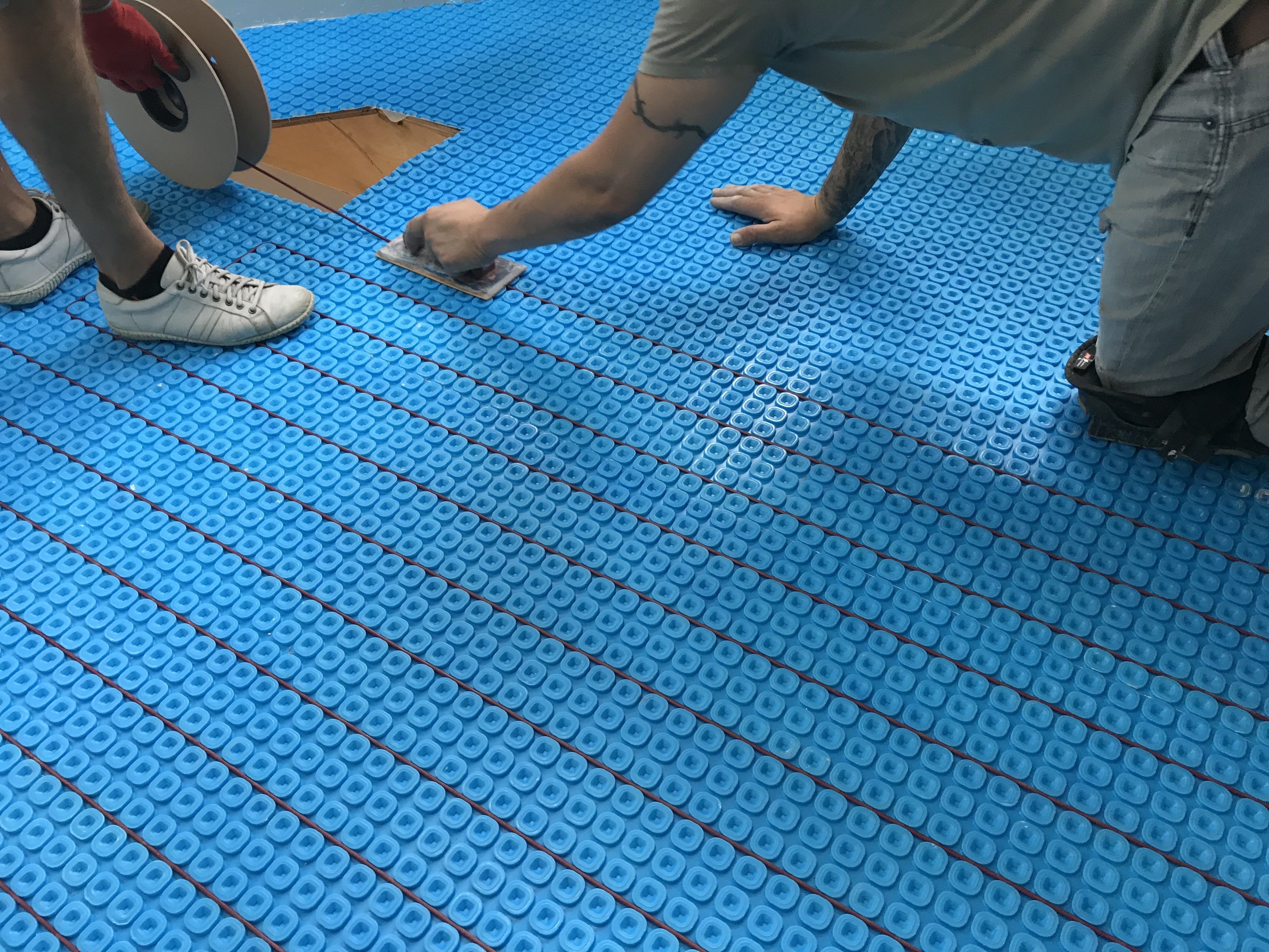 Prodeso Uncoupling Membrane Installation for Heated Tile Floors in Bathroom SmartFix Troubleshooting and Radiant Heating Repair Service