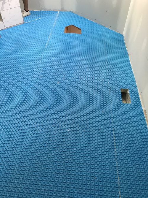 Prodeso Uncoupling Membrane Installation for Heated Tile Floors in Bathroom ARLINGTON HEIGHTS, IL