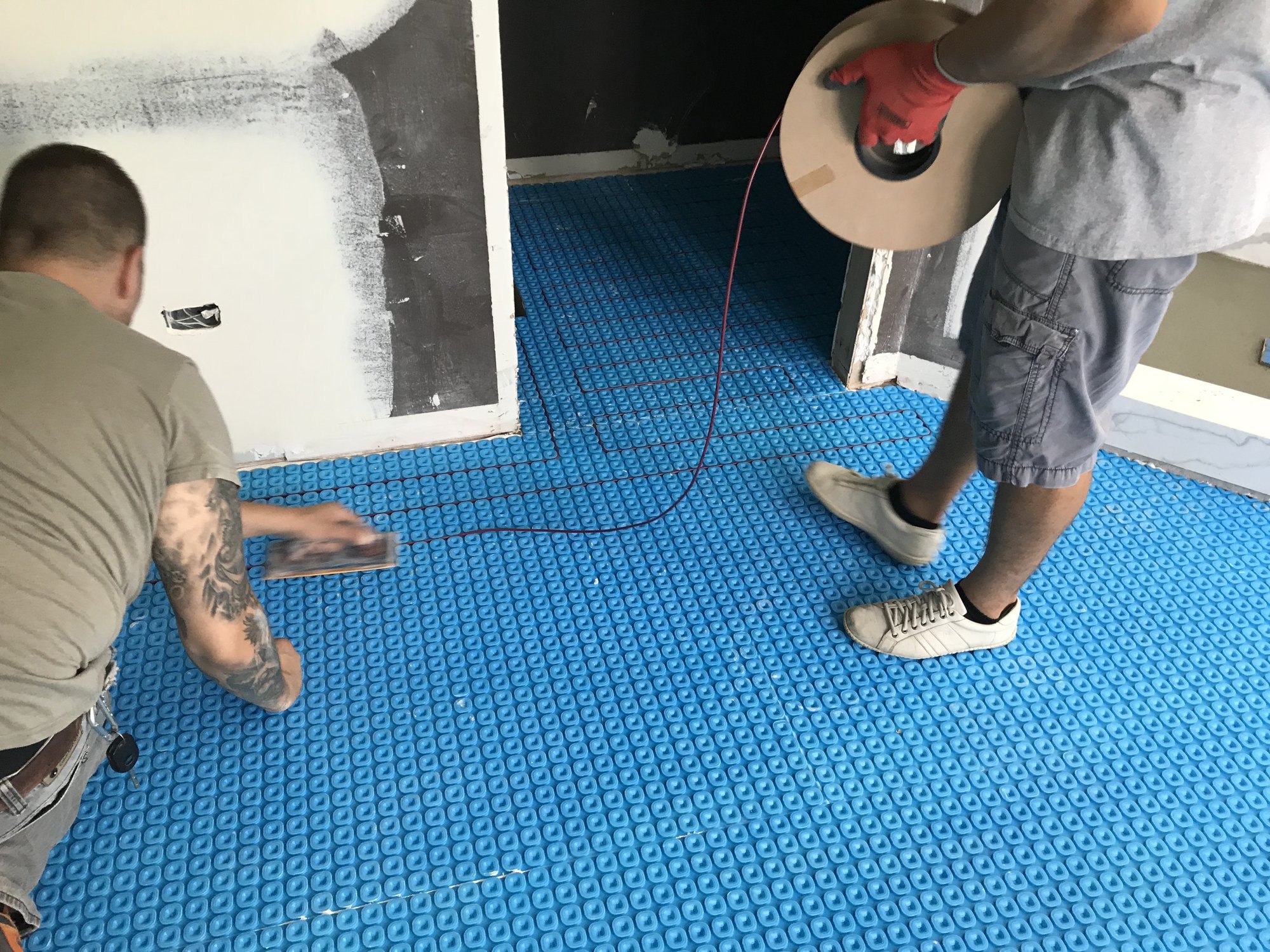 tempzone cable installation for Heated Tile Floors in Bathroom in ARLINGTON HEIGHTS, IL