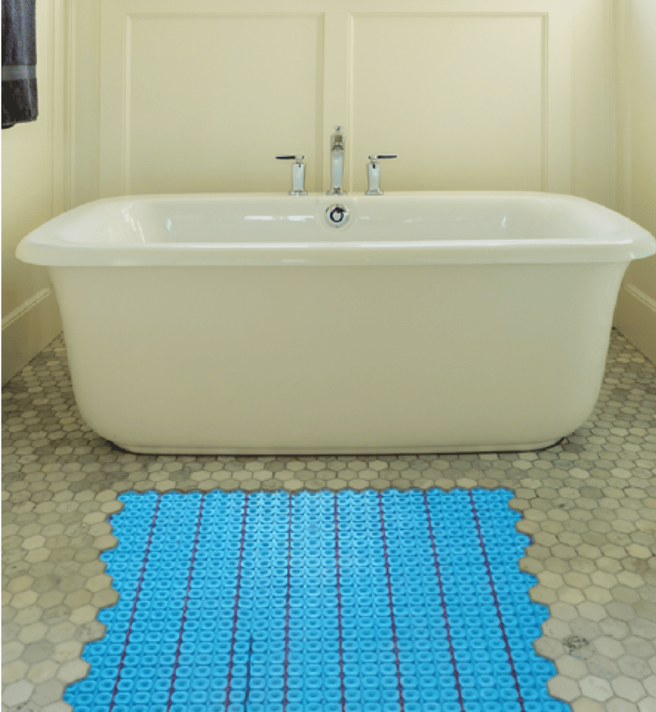 Prodeso under bathroom tile floor.
