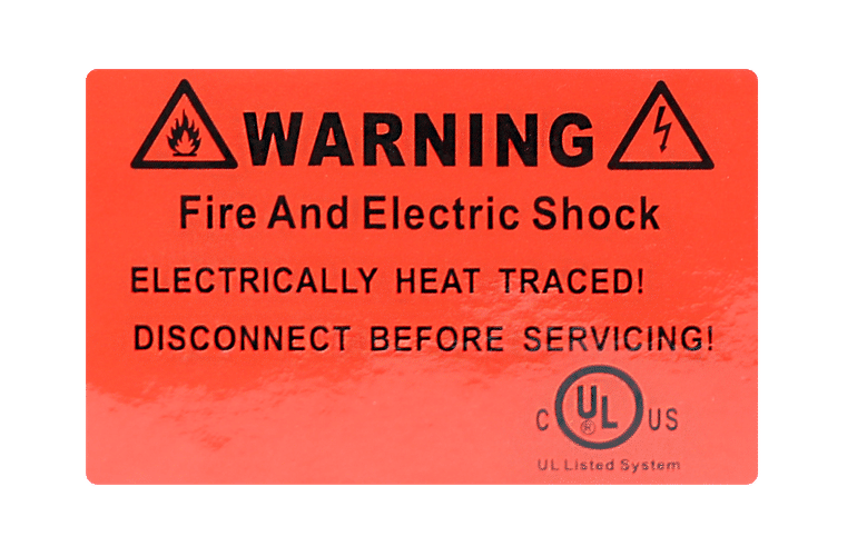 PT-Series Red Warning Label