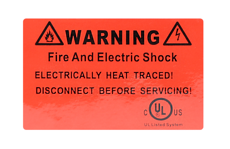 PT-Series Red Warning Label