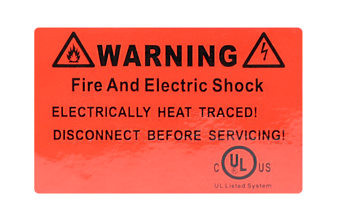PT-Series Red Warning Label