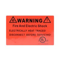 Pipe Freeze Protection Replacement Warning Labels - Red
