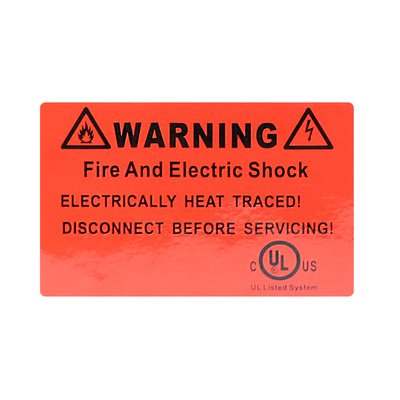Pipe Freeze Protection Replacement Warning Labels - Red