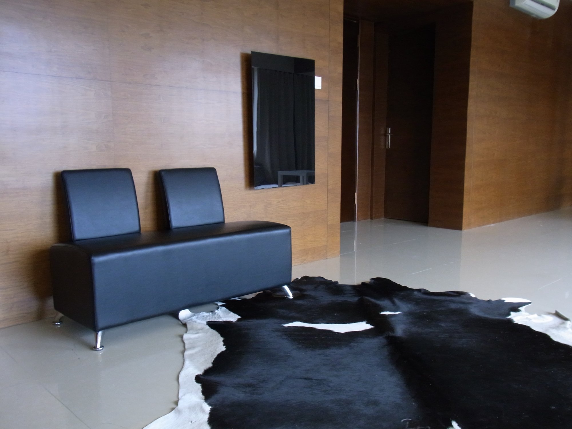 Infrared Heating Panel Ember Glass Black Hardwired Lifestyle