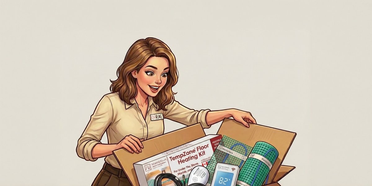 Rae Opens Floor Heating Package Box