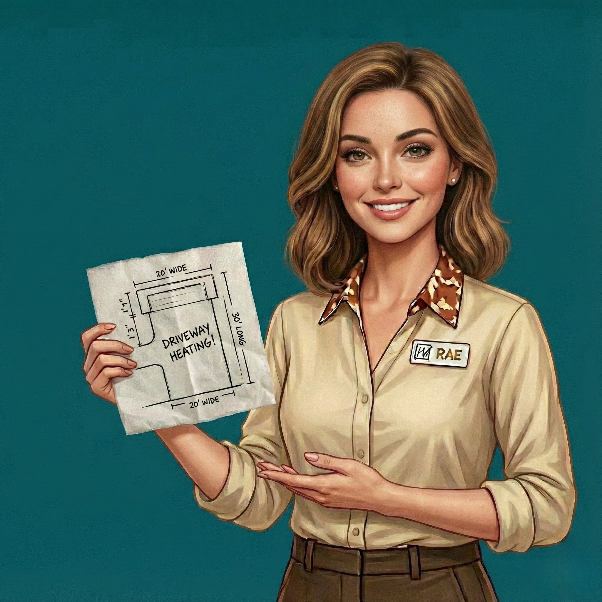 Hand-drawn snow melting project sketch example