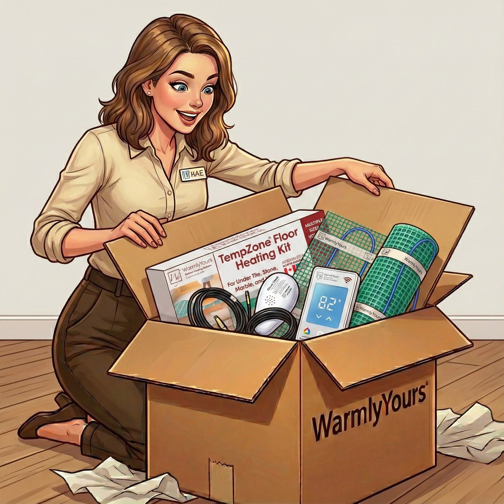 Rae Radiant receiving complete heating system box