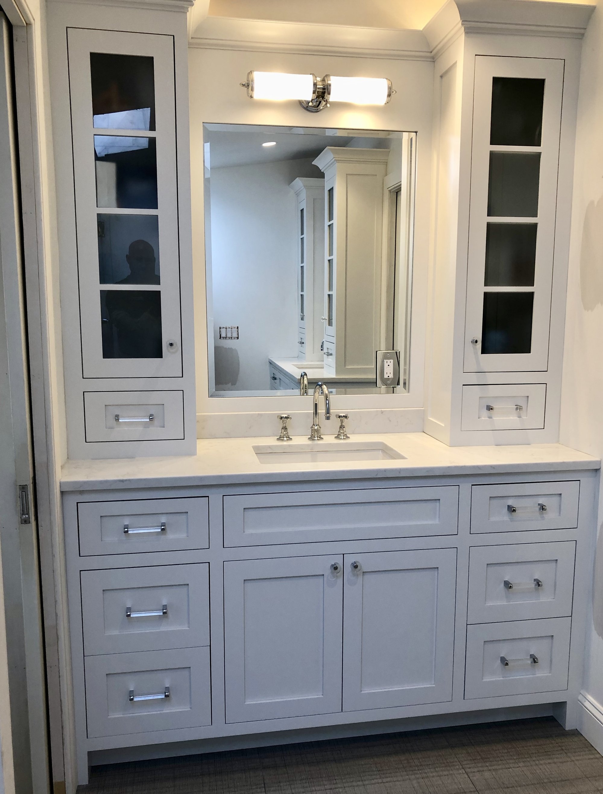 Renaissance Partners Bathroom Remodel with Floor Heating Vanity Shot