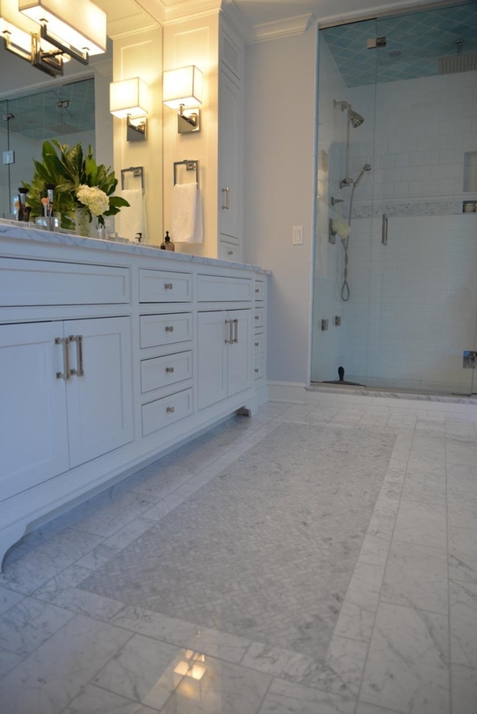 Luxury Warmth for a Master Bathroom in New Canaan, CT