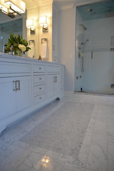 Luxury Warmth for a Master Bathroom in New Canaan, CT