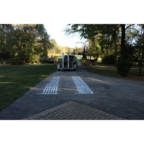 Retrofit driveway before snow melting installation