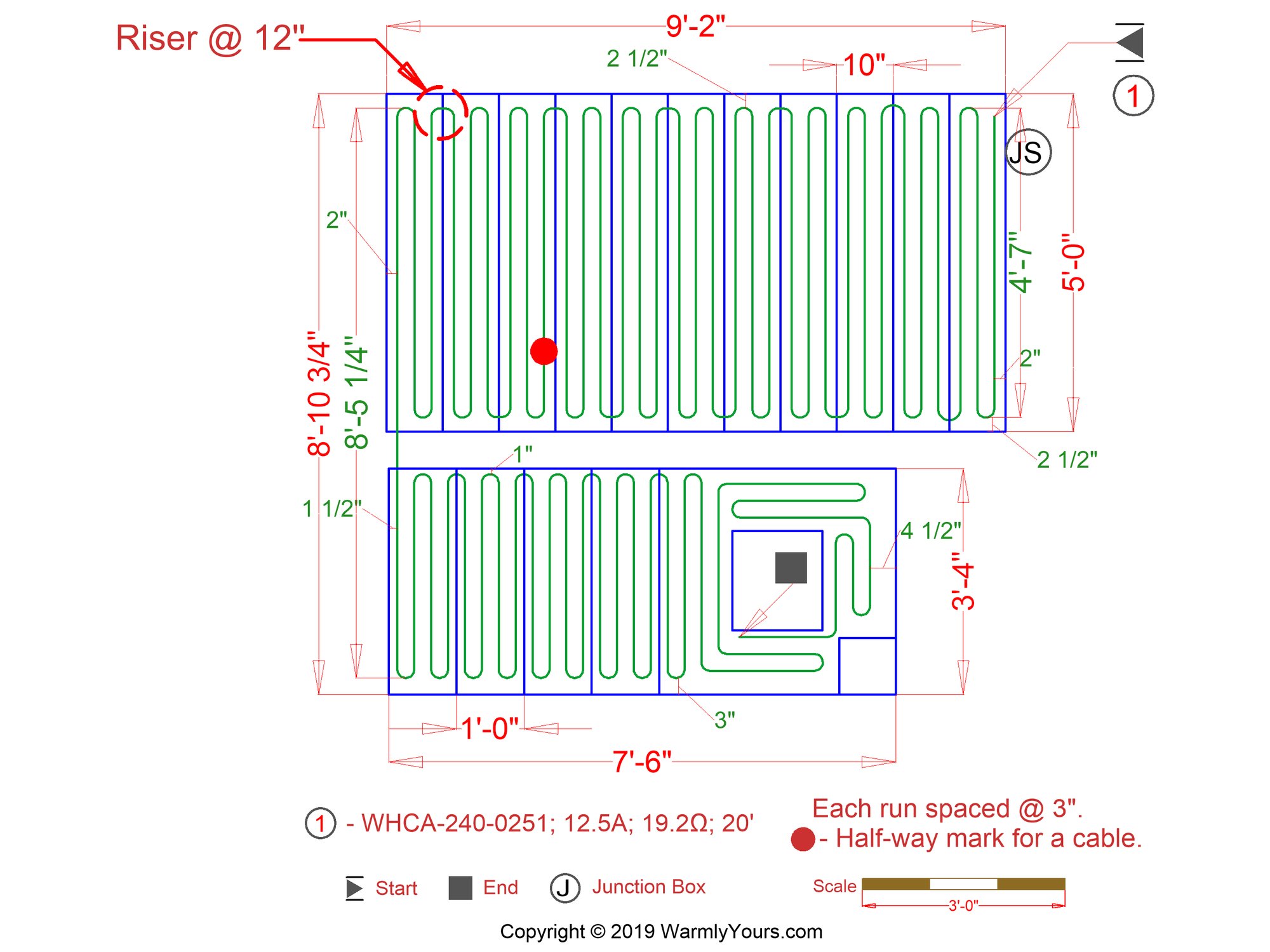 Retrofitted Heated Stairs SmartPlan