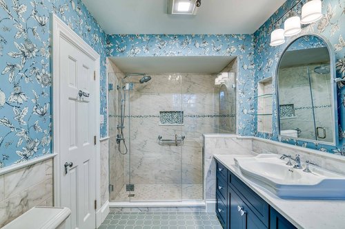 Bathroom remodel with Bellagio towel warmer (3)