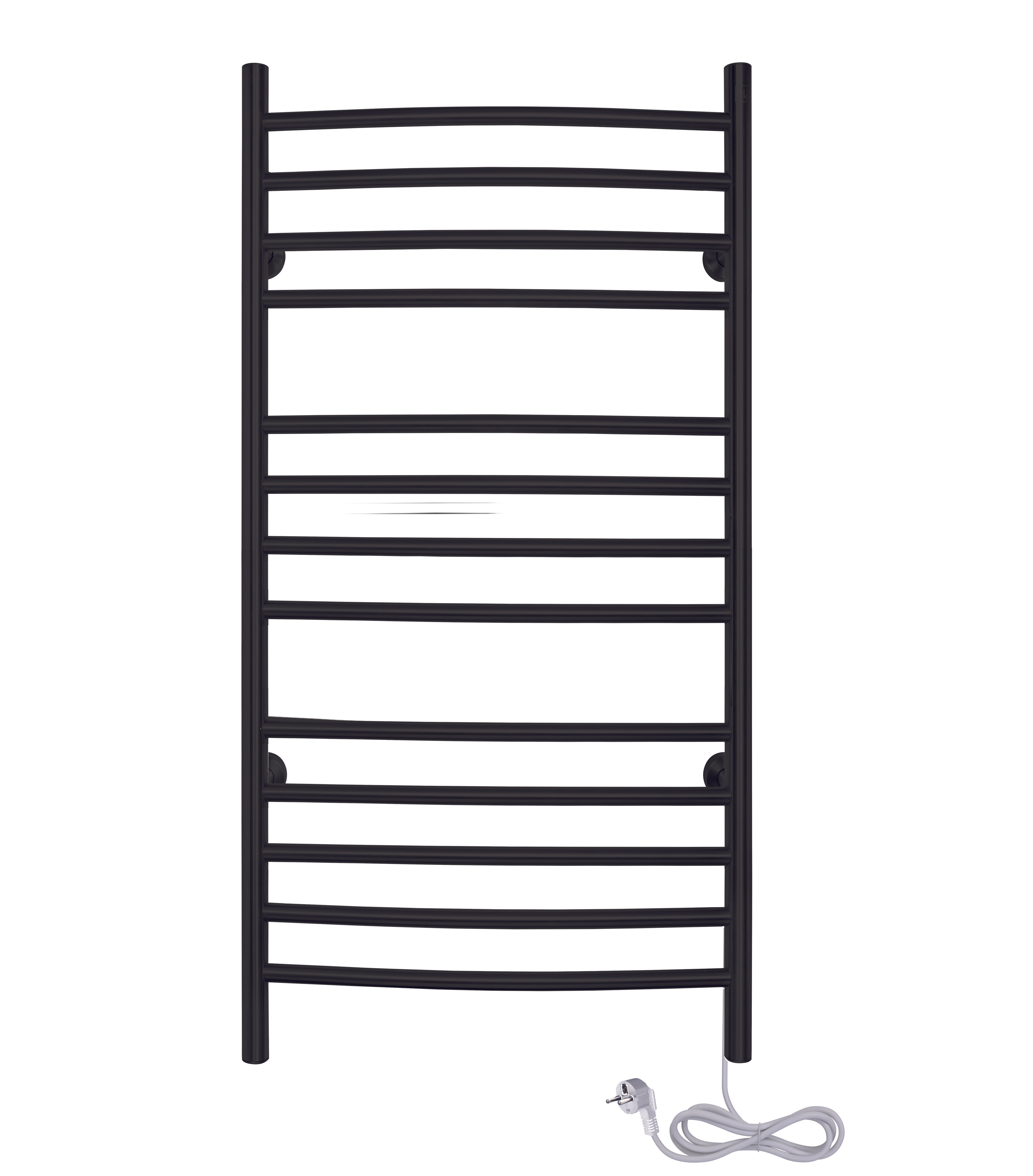 Riviera Towel Warmer, Black, Dual Connection, 13 Bars