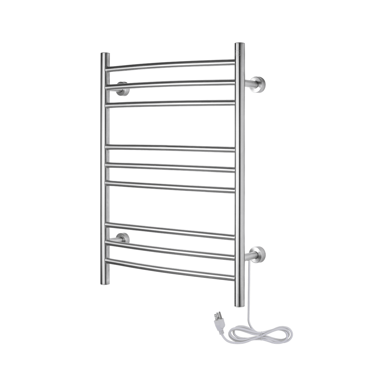 Riviera Brushed Towel Warmer Dual Connect Angle