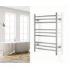 Riviera Brushed Towel Warmer Dual Connect plug Lifestyle