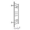 Riviera Brushed Towel Warmer Dual Connect Side Angle
