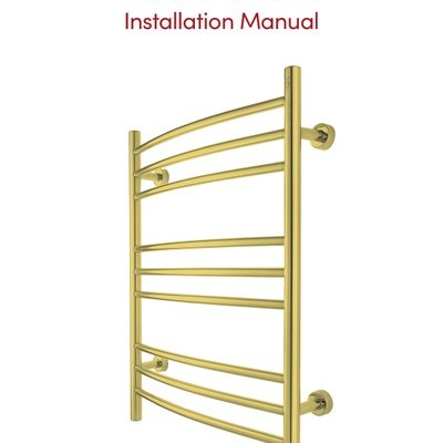 Riviera Dual Connection Towel Warmer Installation And Operation Manual (English)