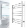 Riviera Polished Towel Warmer Dual Connect Hardwired Angle Lifestyle