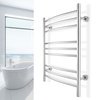 Riviera Polished Towel Warmer Dual Connect Hardwired Angle Lifestyle